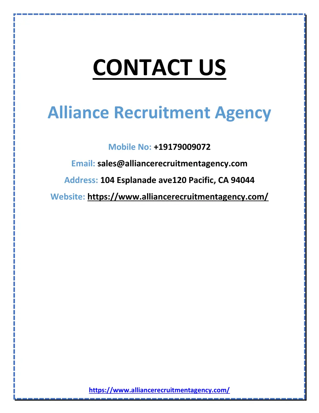 contact us