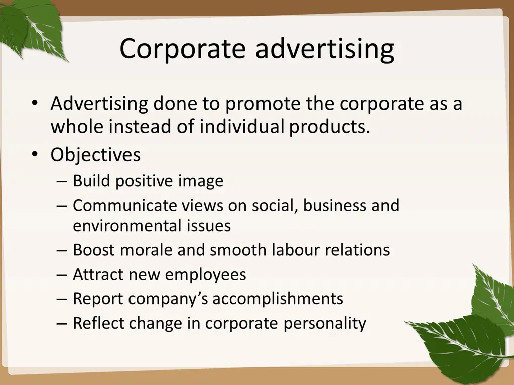 corporate advertising