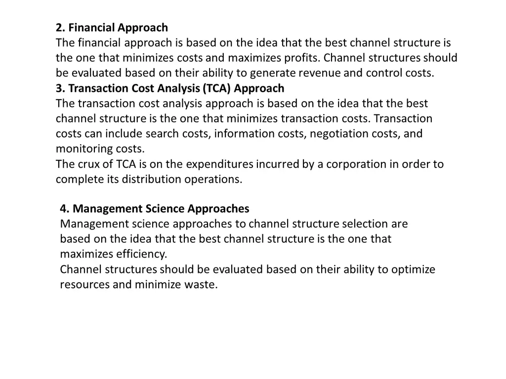 2 financial approach the financial approach