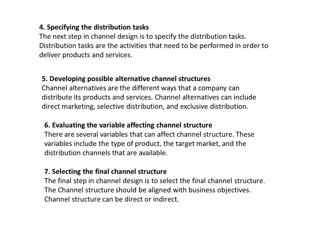 4 specifying the distribution tasks the next step