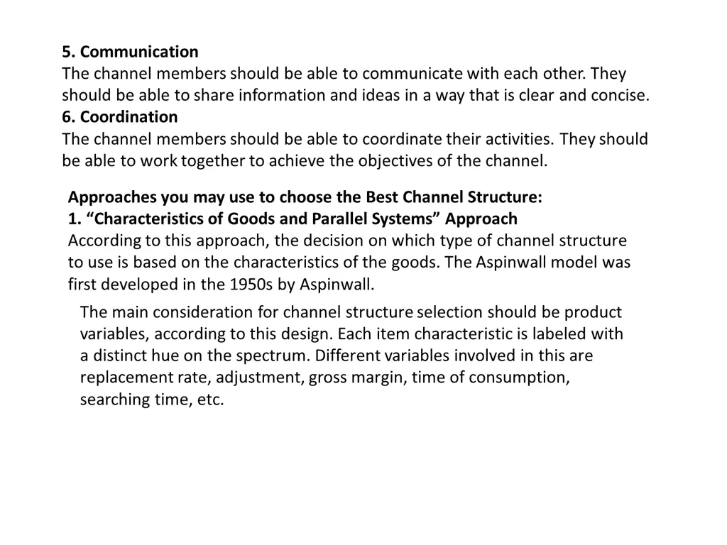 5 communication the channel members should