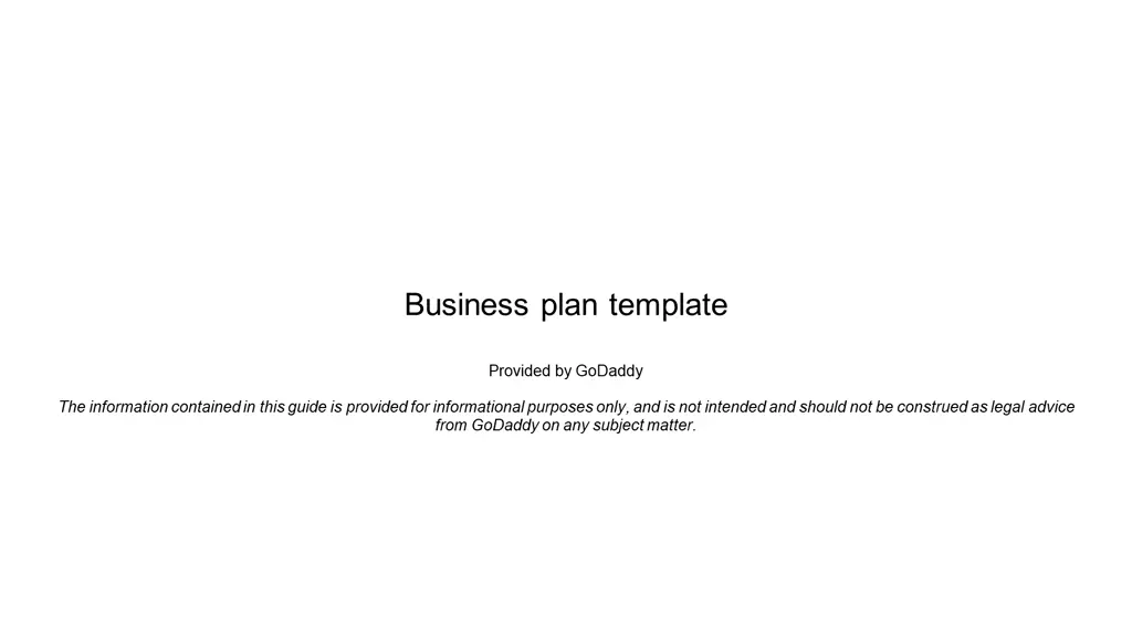 business plan template