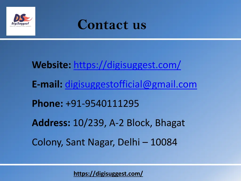 contact us