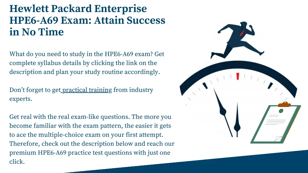 hewlett packard enterprise hpe6 a69 exam attain