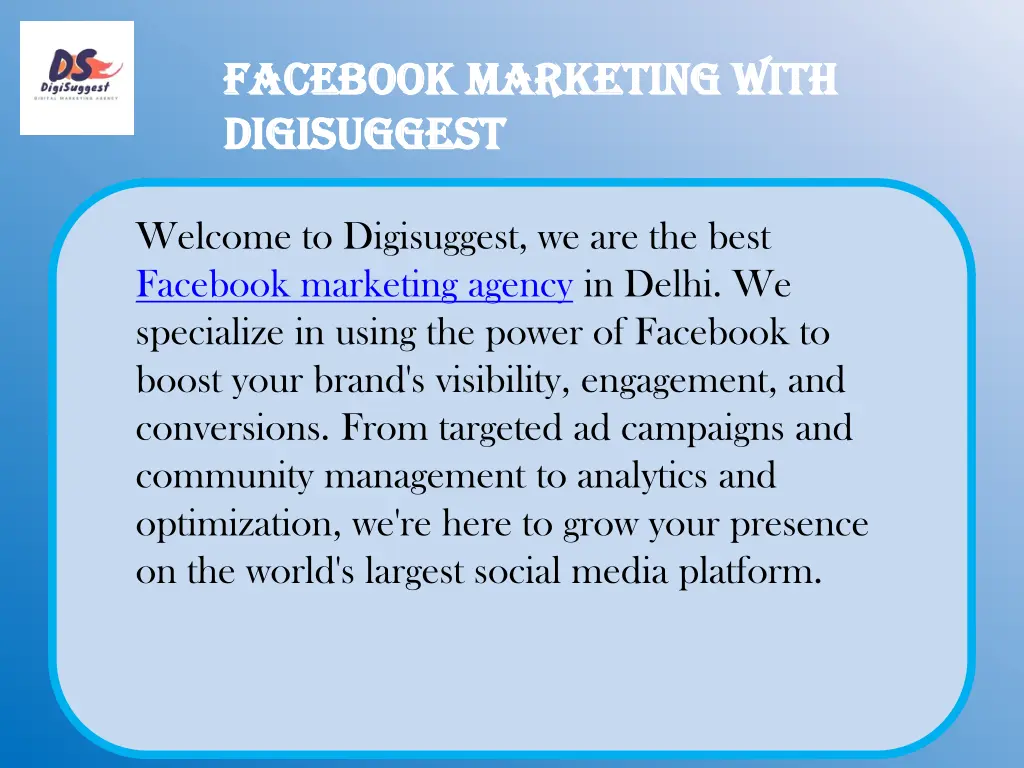 facebook marketing with facebook marketing with