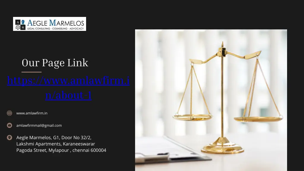 our page link https www amlawfirm i n about 1