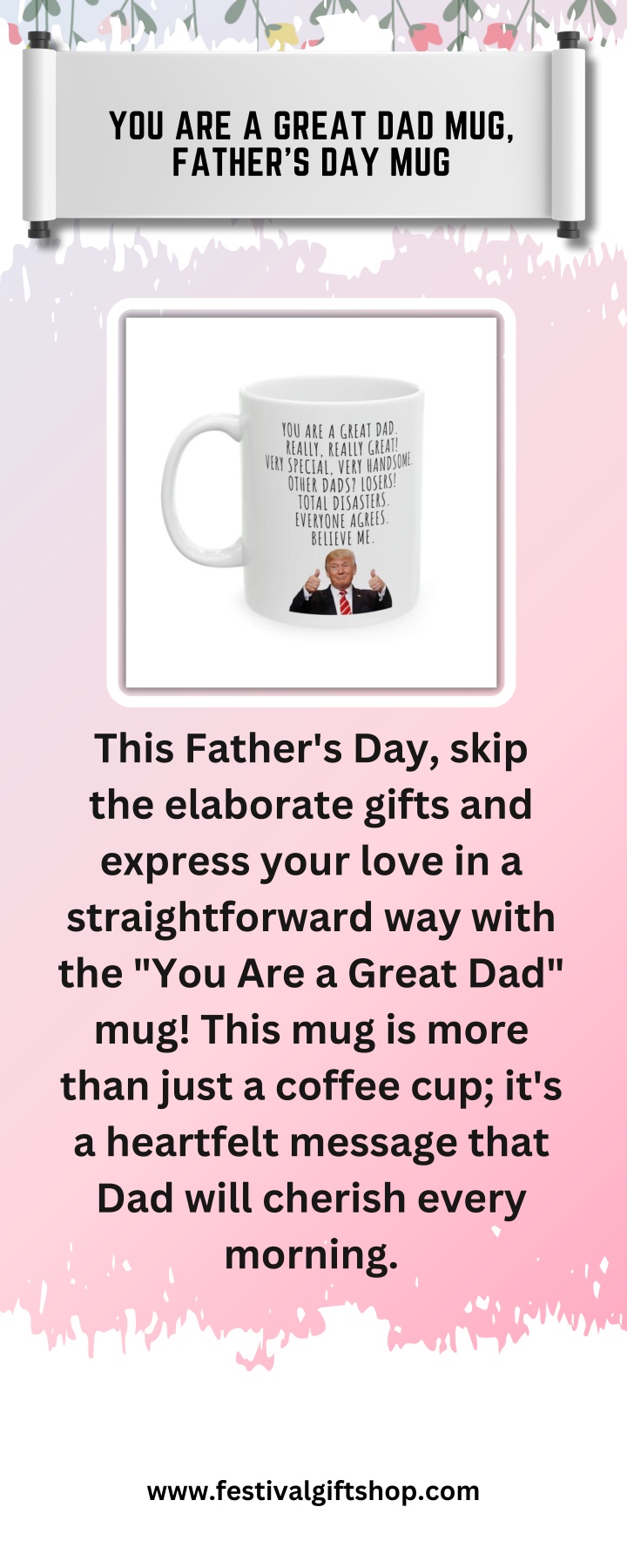 you are a great dad mug father s day mug