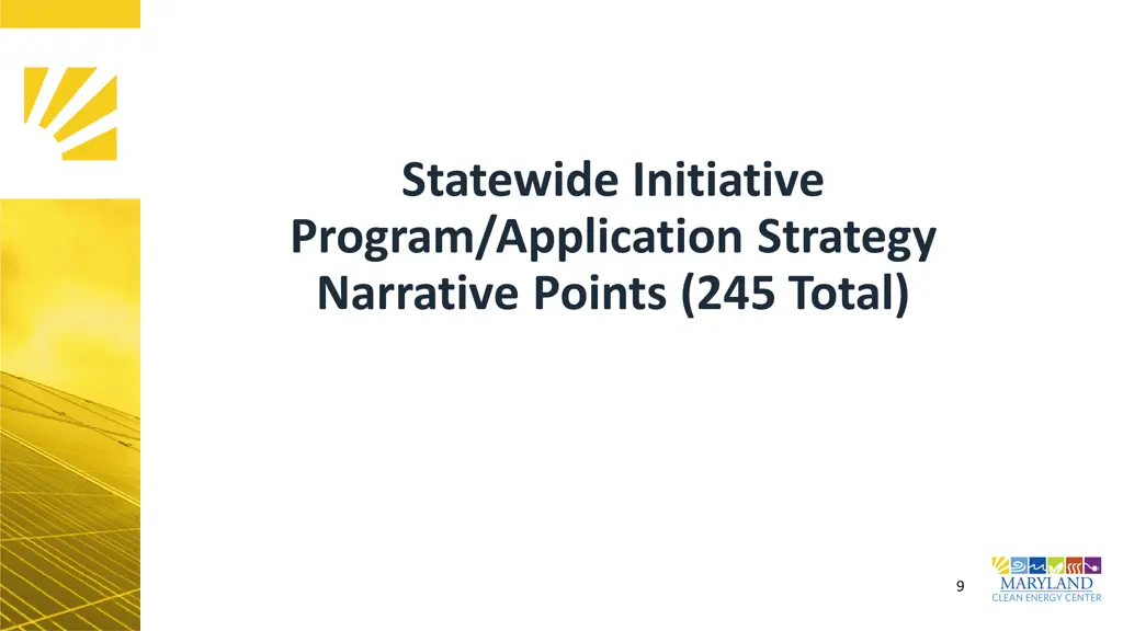statewide initiative program application strategy