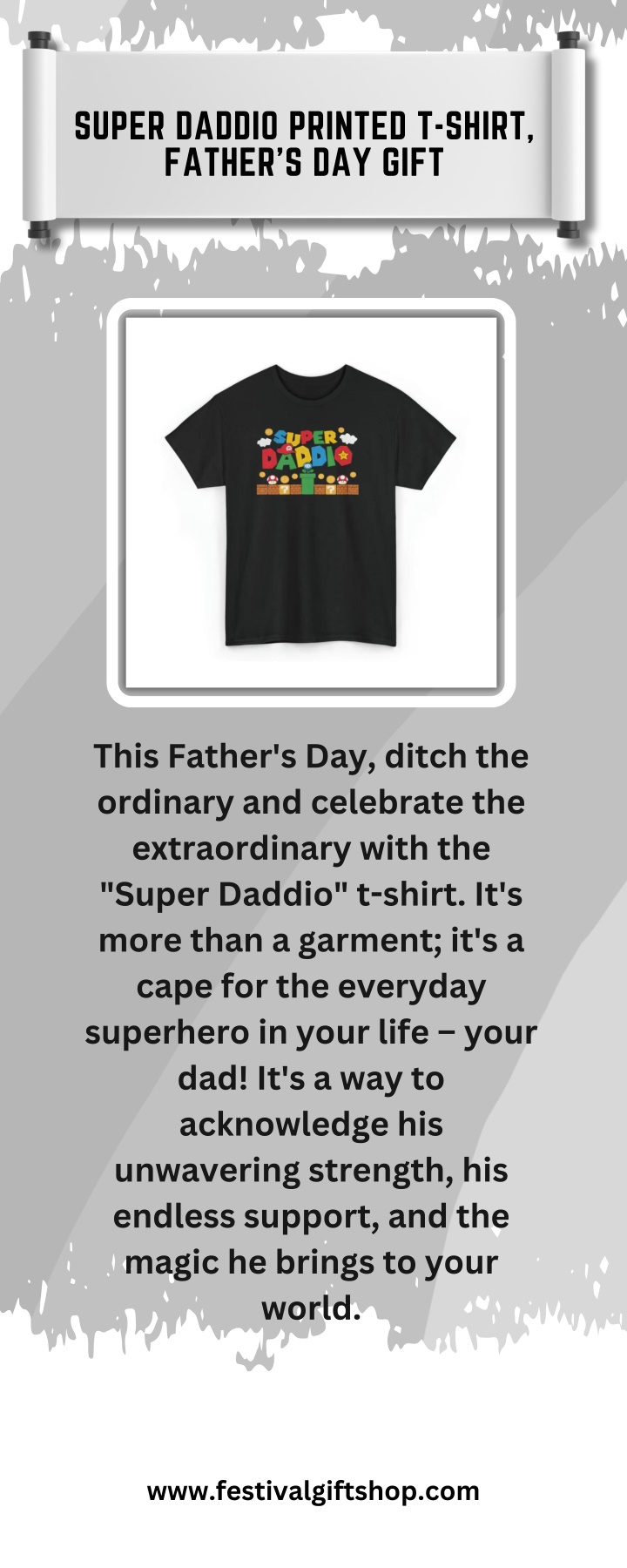 super daddio printed t shirt father s day gift