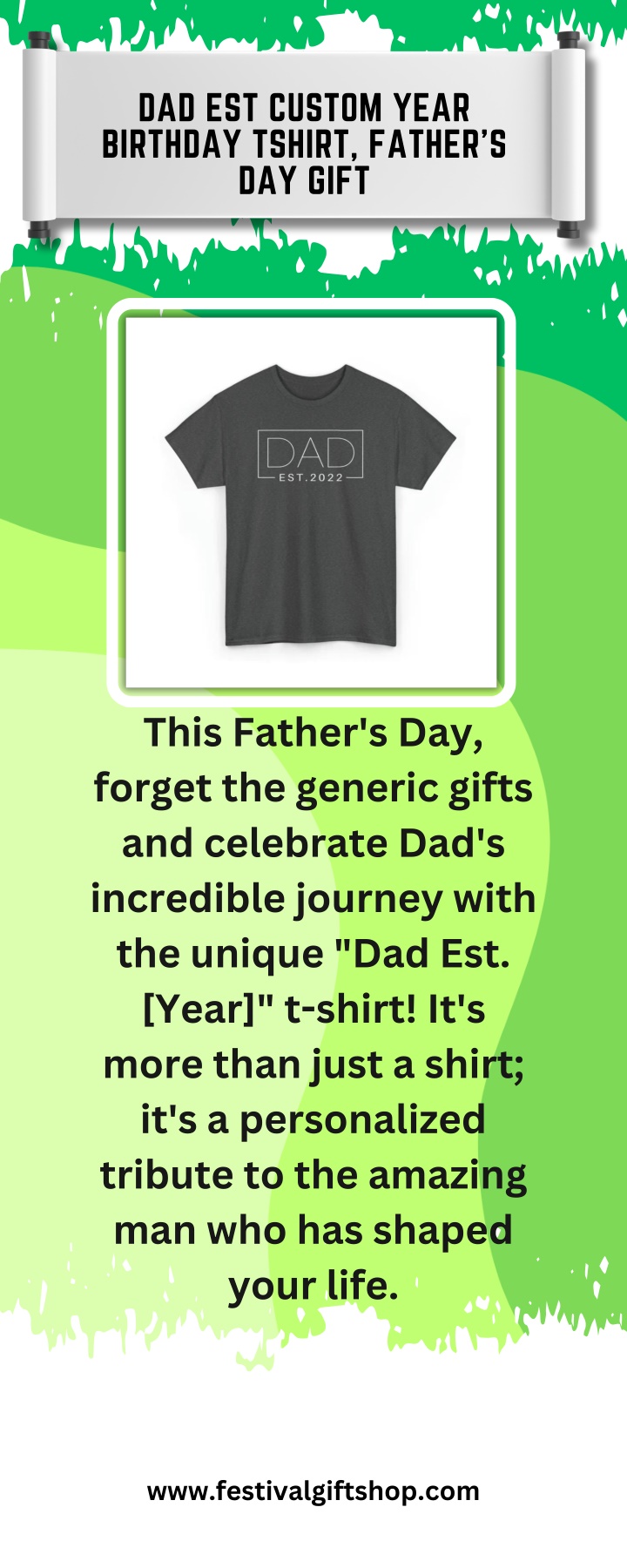 dad est custom year birthday tshirt father