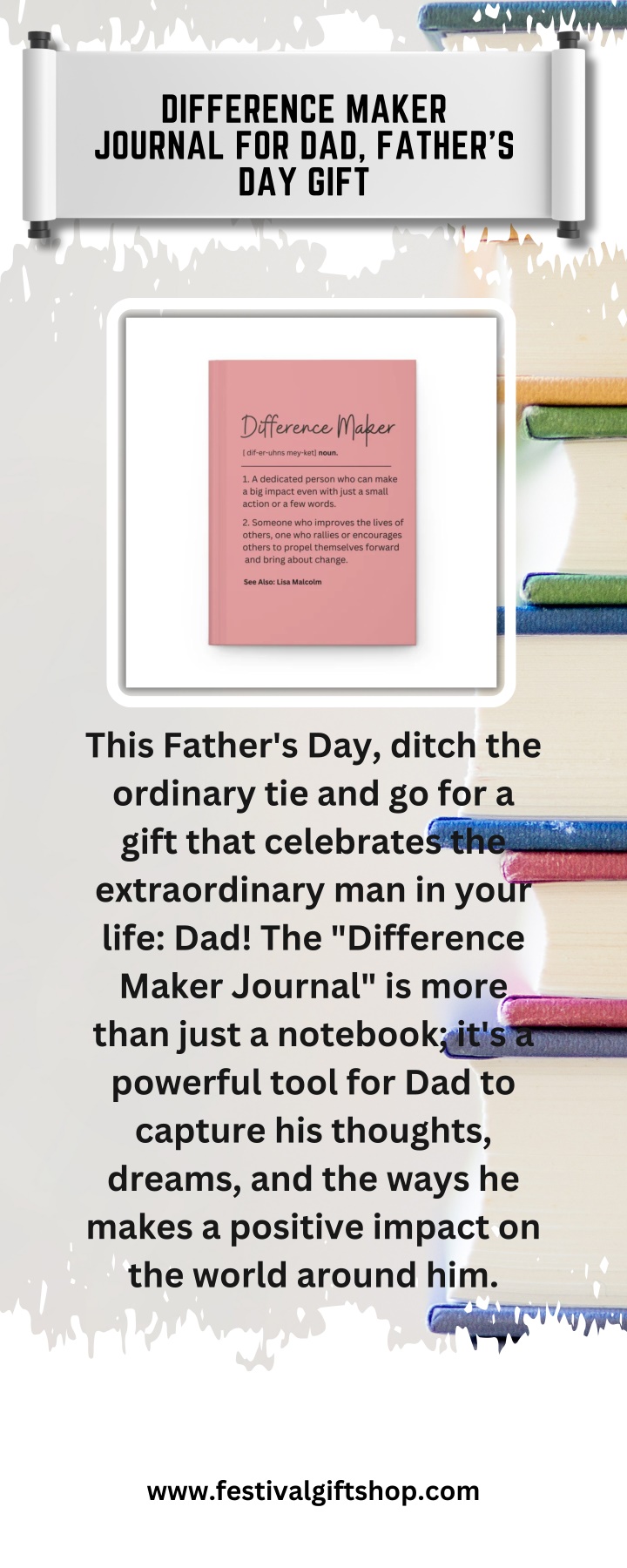 difference maker journal for dad father s day gift