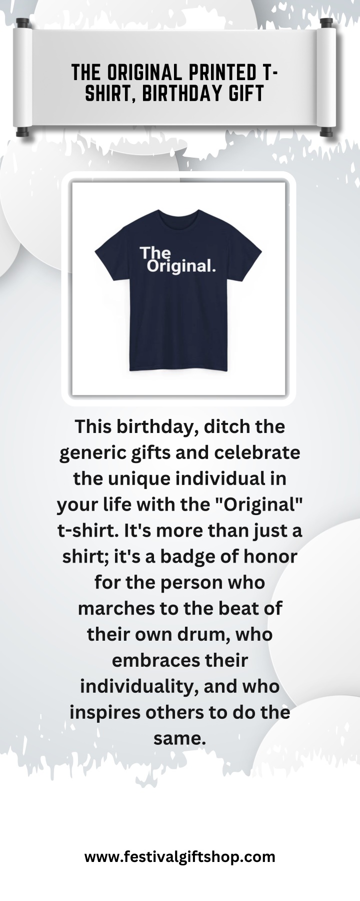 the original printed t shirt birthday gift