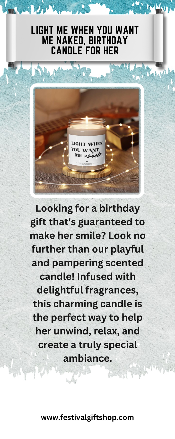 light me when you want me naked birthday candle