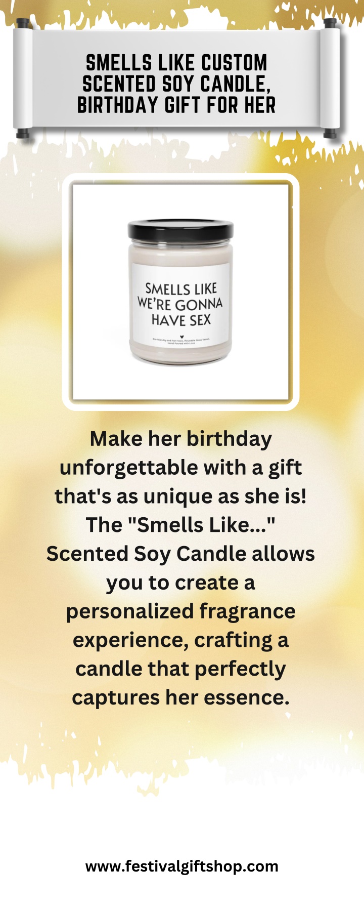 smells like custom scented soy candle birthday