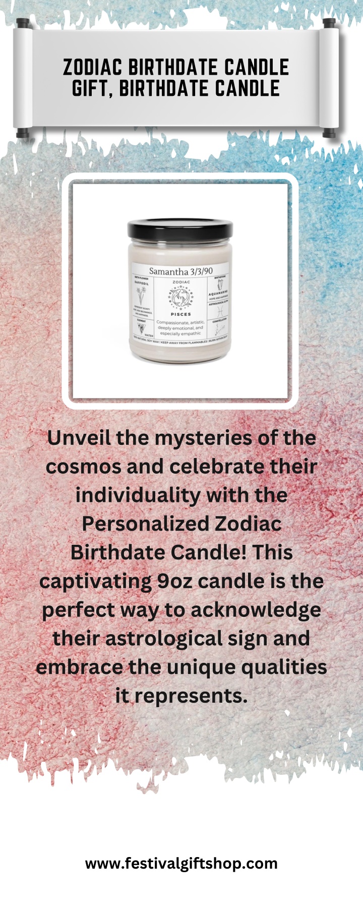 zodiac birthdate candle gift birthdate candle