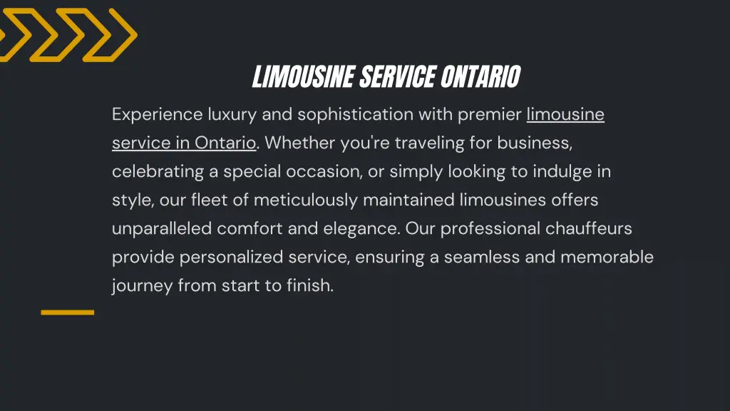 limousine service ontario