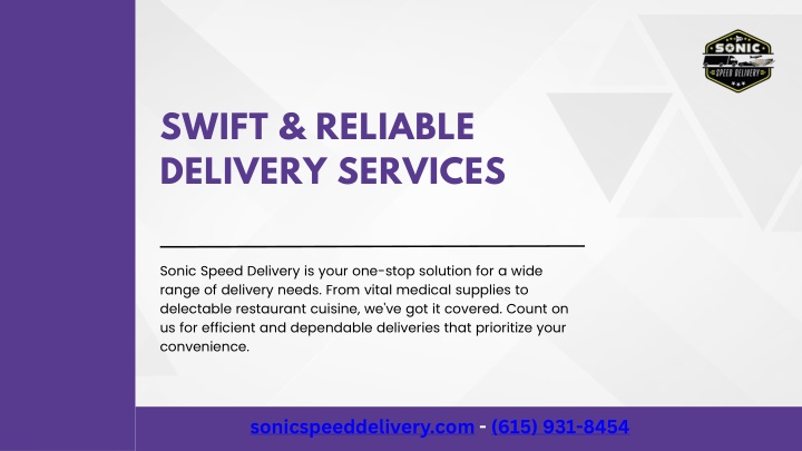 swift reliable delivery services
