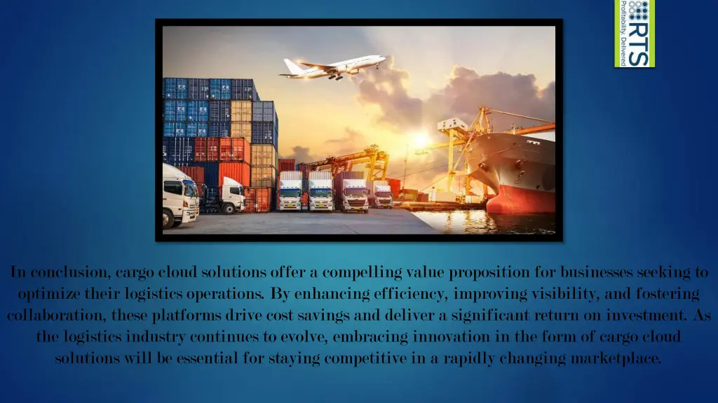 in conclusion cargo cloud solutions offer