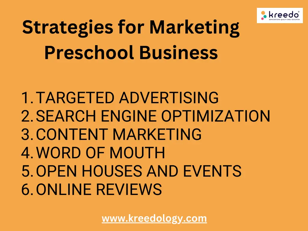 strategies for marketing preschool business