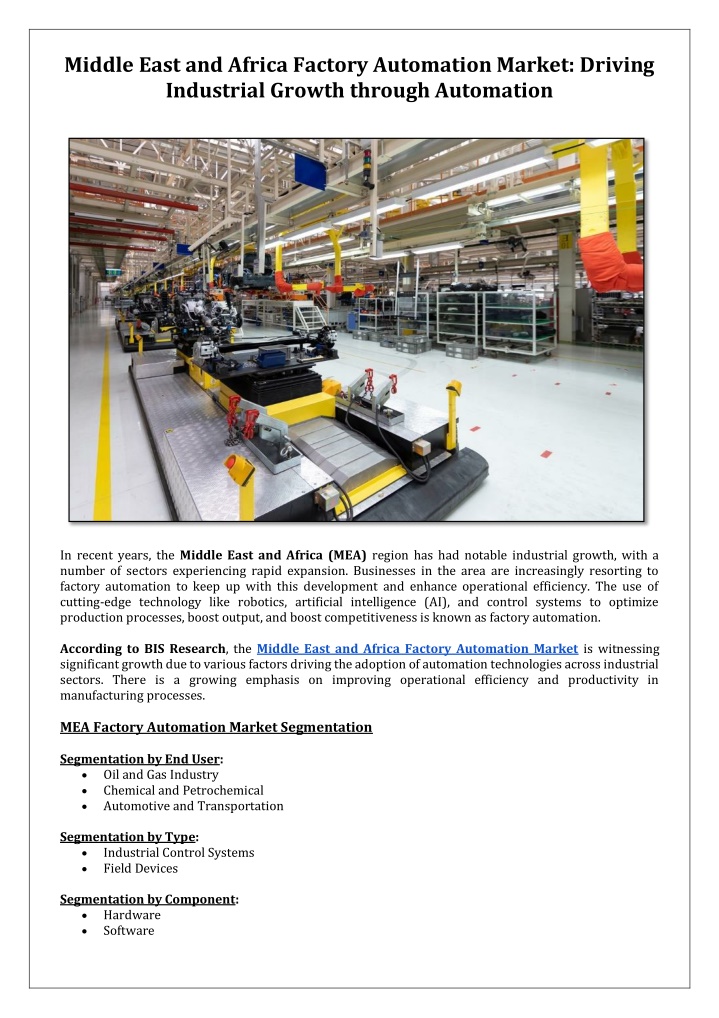 middle east and africa factory automation market