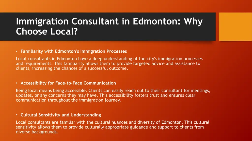 immigration consultant in edmonton why choose