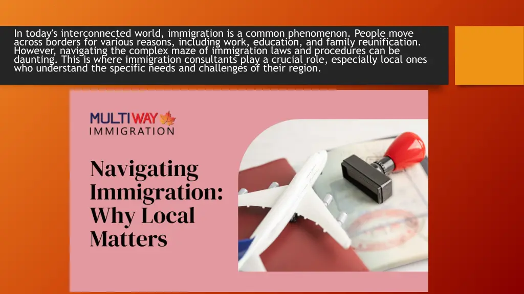 in today s interconnected world immigration