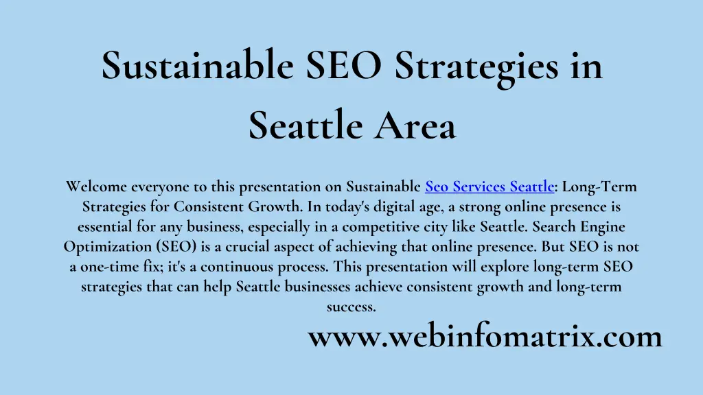 sustainable seo strategies in seattle area