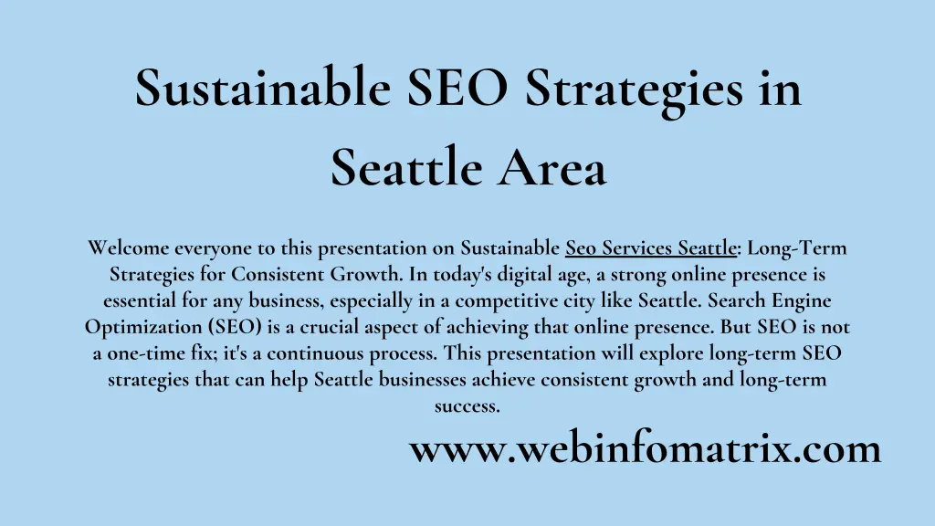 sustainable seo strategies in seattle area
