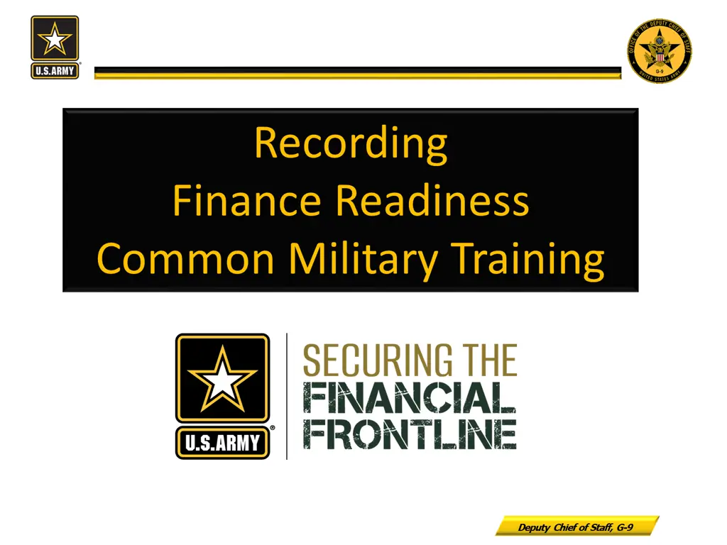 recording finance readiness common military
