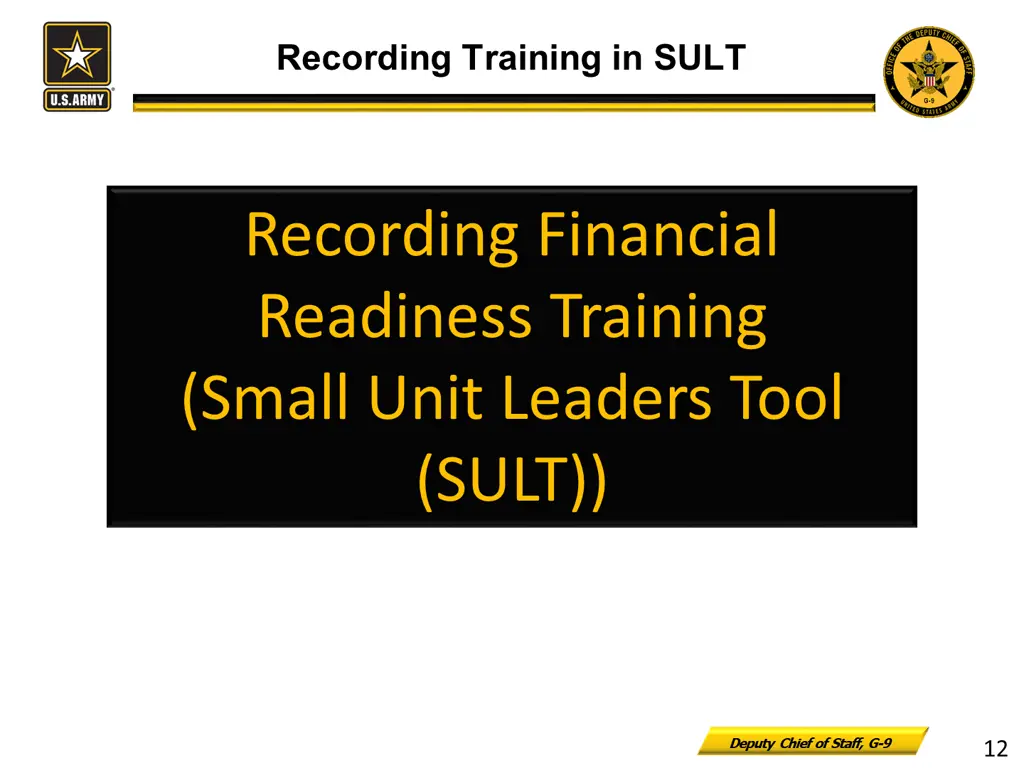 recording training in sult