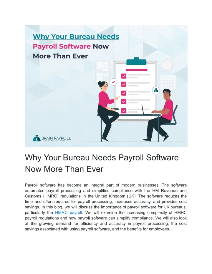 why your bureau needs payroll software now more