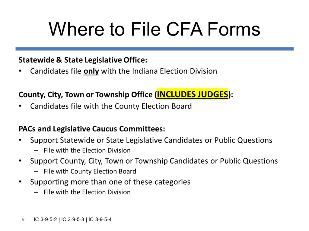 where to file cfa forms