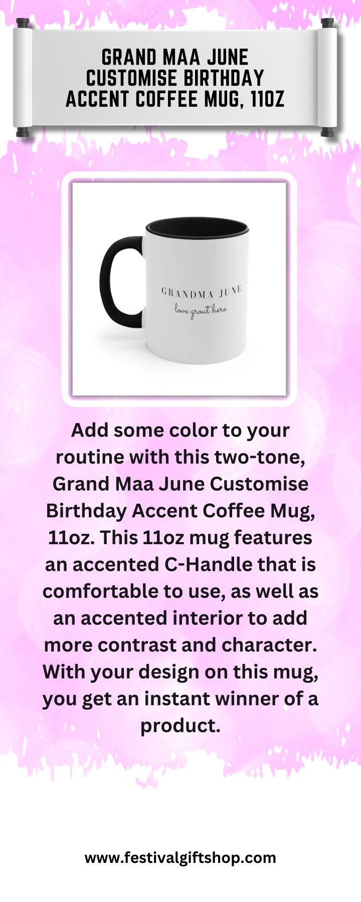 grand maa june customise birthday accent coffee