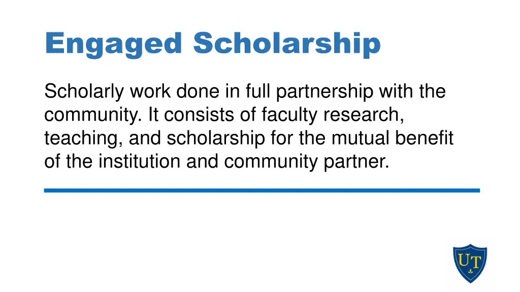 engaged scholarship