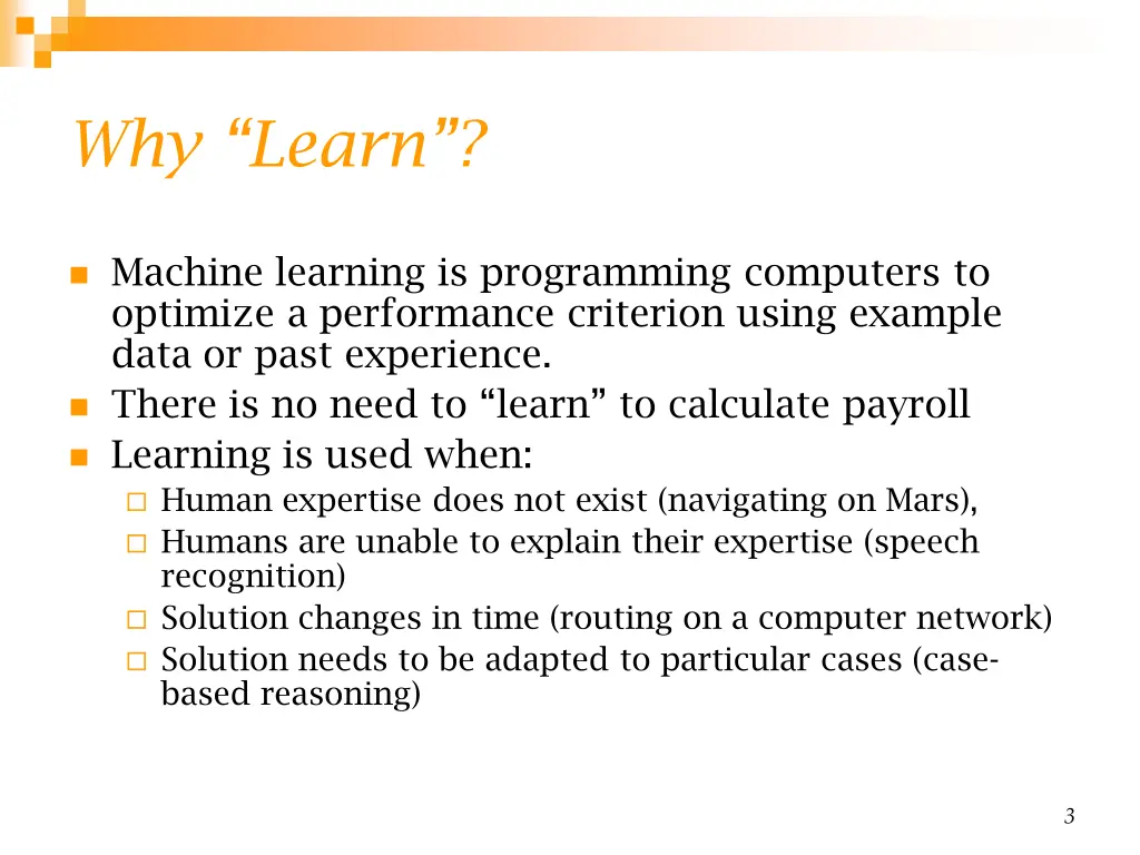 why learn