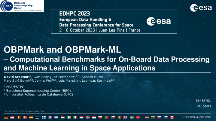 obpmark and obpmark ml computational benchmarks