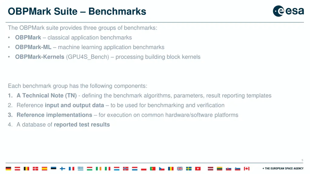 obpmark suite benchmarks