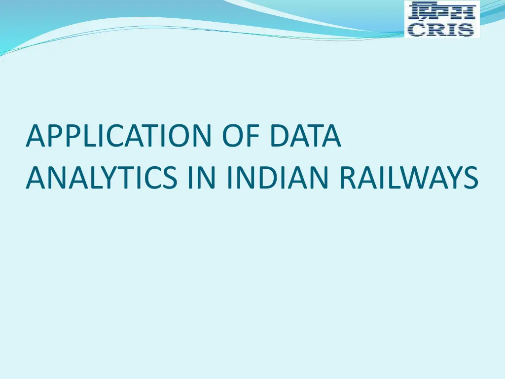 application of data analytics in indian railways