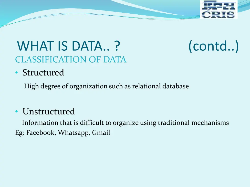 what is data contd