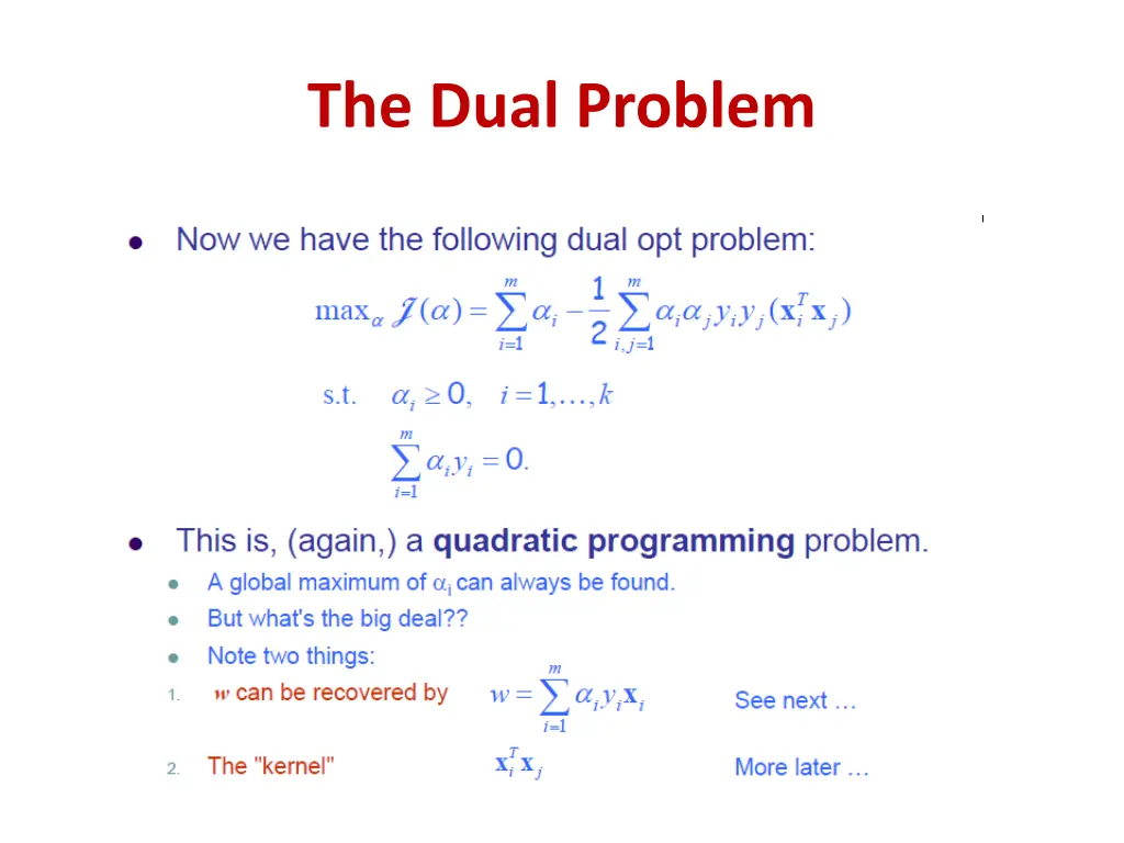 the dual problem 1