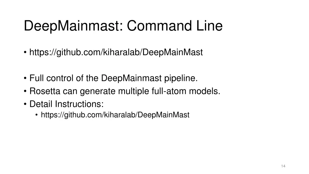 deepmainmast command line