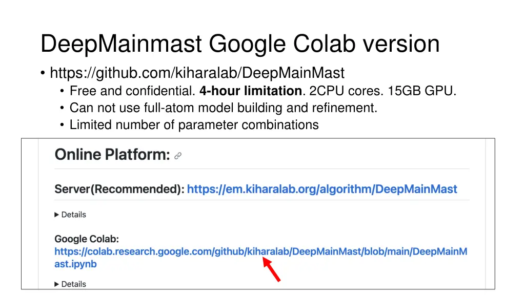 deepmainmast google colab version https github