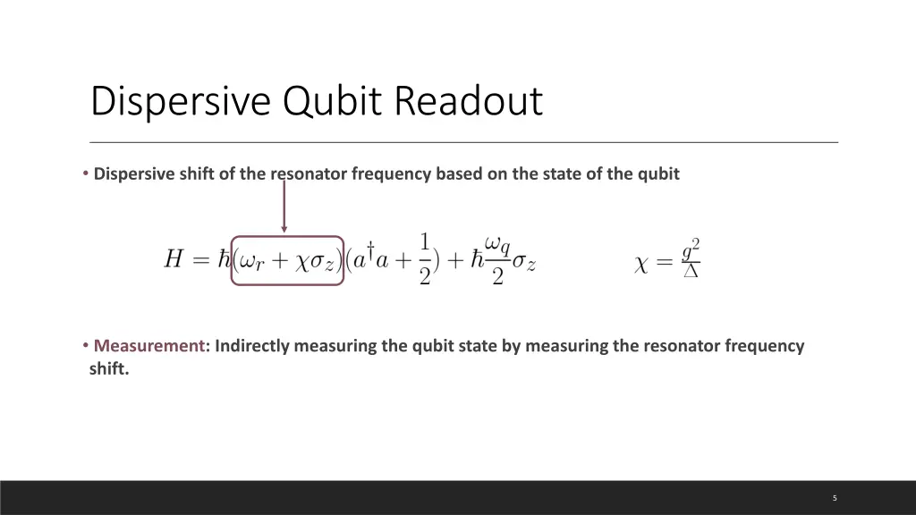 dispersive qubit readout