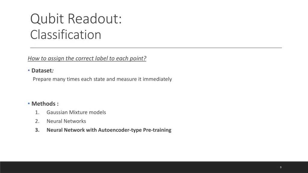 qubit readout classification 1