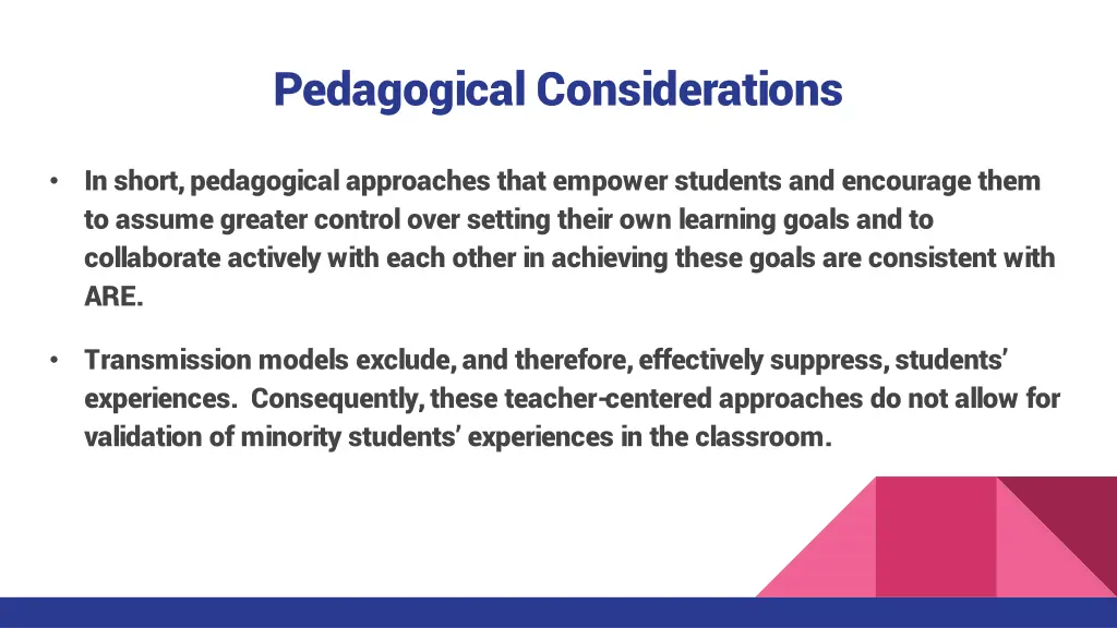 pedagogical considerations 1