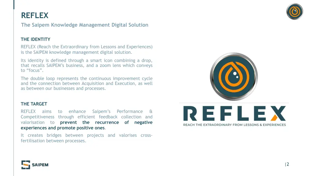 reflex the saipem knowledge management digital