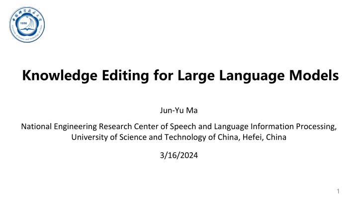 knowledge editing for large language models