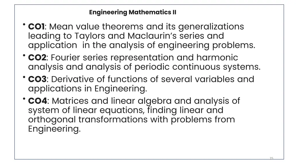 co1 mean value theorems and its generalizations