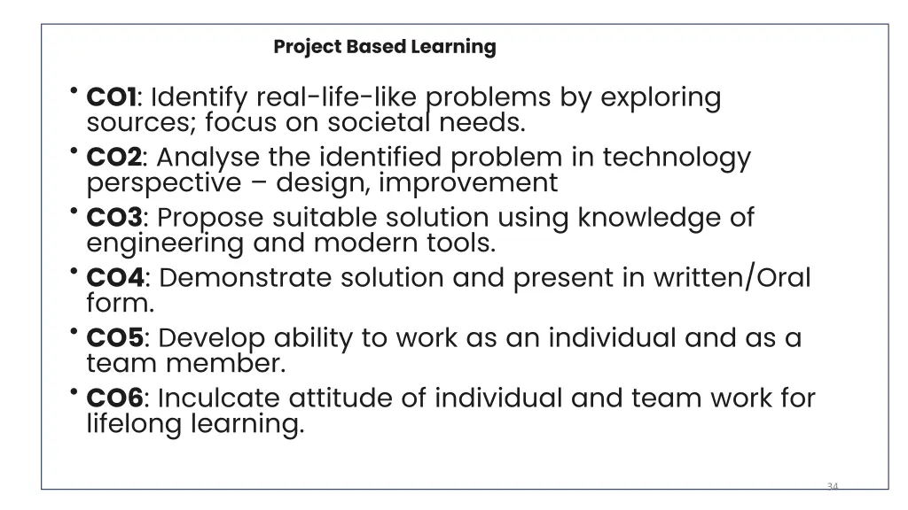 project based learning