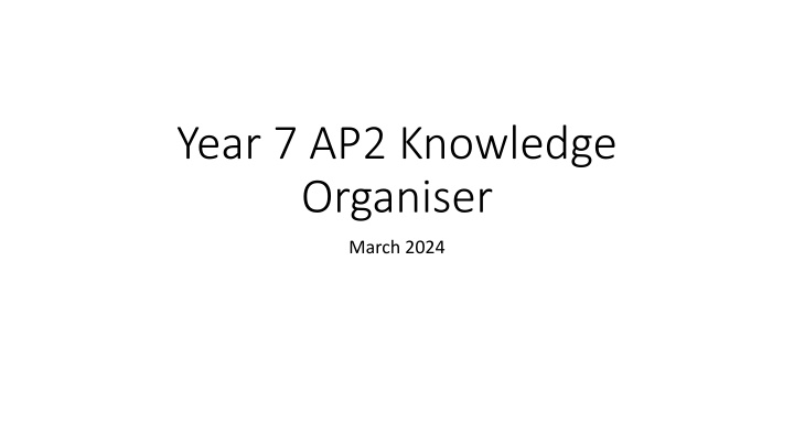 year 7 ap2 knowledge organiser